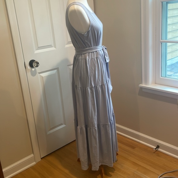 J. Crew Broken-In Jersey Tiered Maxi Dress - Periwinkle - Size Small - Picture 6 of 8